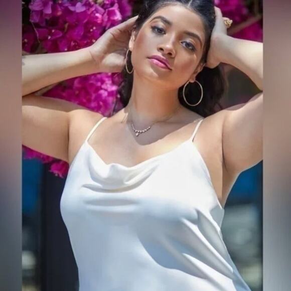 NWT Eloquii Cream Slip Maxi Dress Size 22 - Picture 2 of 10